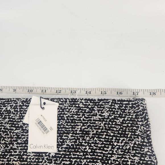 Calvin Klein Eyelash Textured Knee Length Pencil Skirt Large Black Cozy Office - Picture 3 of 7